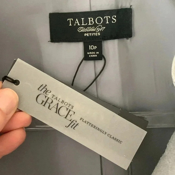 NWT Talbots silk and wool silver jacket - Picture 4 of 9